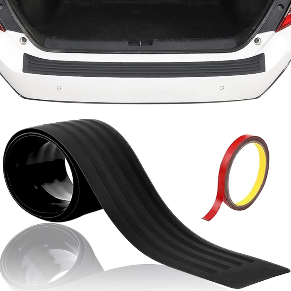 90Cm Rear Bumper Protector, Universal Durable Rubber Rear Bumper Protector Protect And Hide Scratches, Bumper Protectors For Cars Black 9469042609830