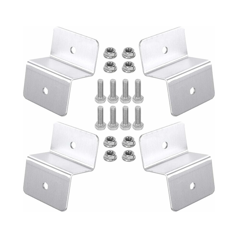 4Pcs Solar Panel Bracket Solar Panel Mounting Z Bracket Set With Nuts And Bolts For Rv Boat Flat Roof Motorhome Z Bracket 9469042610423