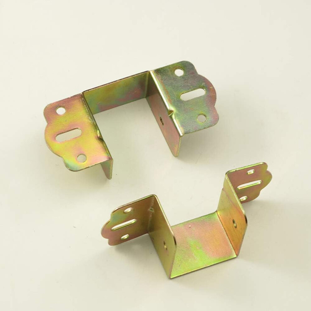 (2Pcs)Bed Bracket, Metal Bracket, Bed Corner, Bed Hinge, 40Mm Square Bracket, Furniture Fixed Bed Hardware Accessories 9469042613295