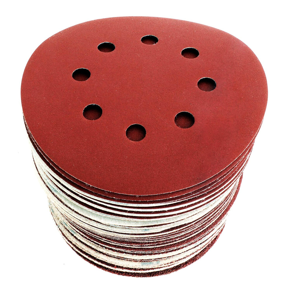Sanding Discs Sandpaper For Sanding 125Mm Random Orbital Sander - 60 Discs With 8 Holes 9469042613530