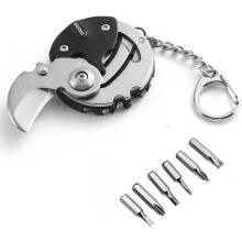 Multifunctionele sleutelhanger, mini draagbare multitool, sleutelhanger, mini outdoor handgereedschap, cadeaus voor mannen, kampeergadget voor Vaderda