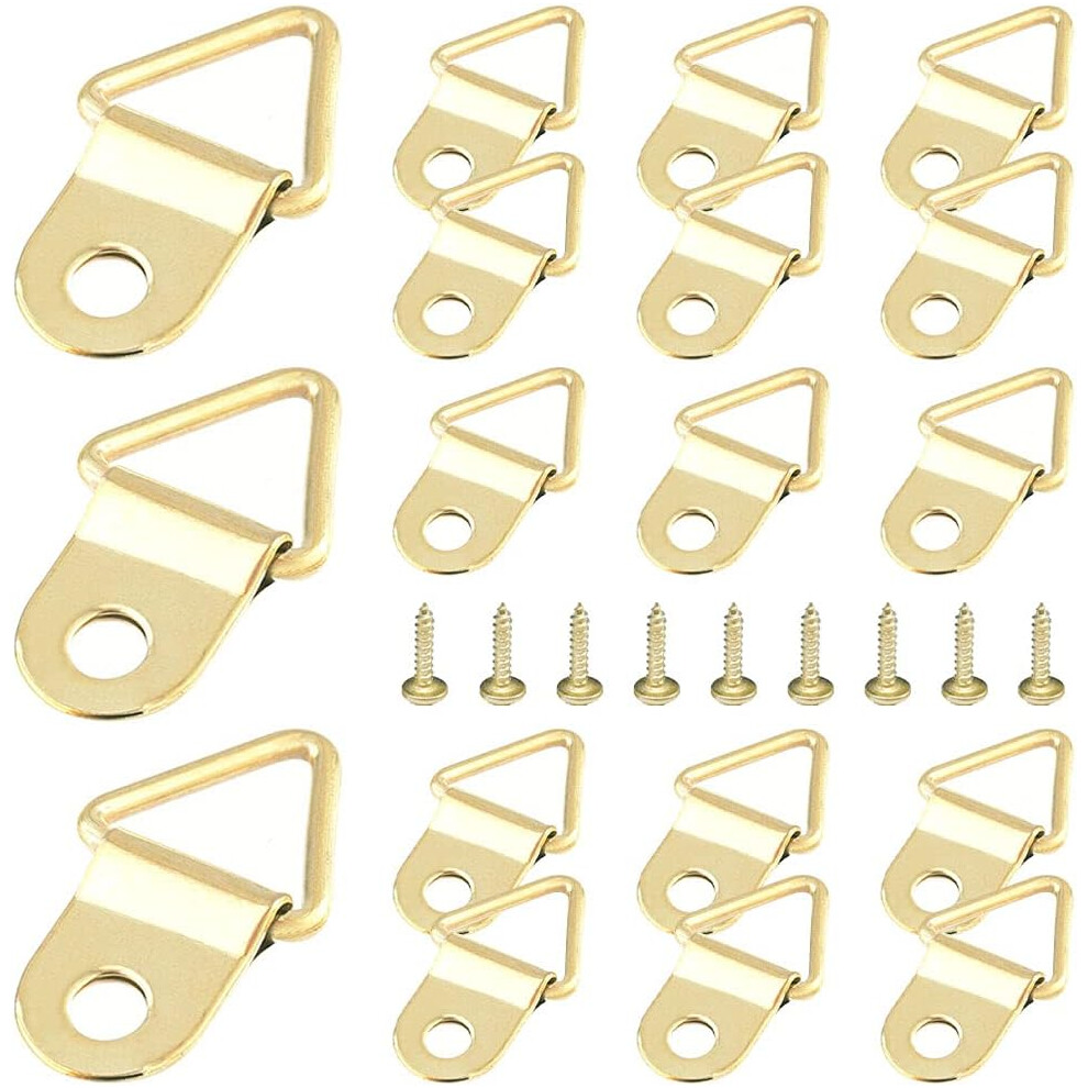 50 Pieces Gold With Screws Picture Frame Hook Triangle Rings Photo Frame Hanging Hooks Hangers Canvas Hook Wall Mount Hanger 9469042613073