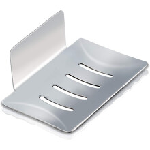 (Zilver) Wandgemonteerde zeepbak, zelfklevende roestvrijstalen zeephouder voor douche, badkamer keuken zeephouder, gebruikt voor het opbergen van zeep