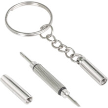 Pocket Eyeglass and Sunglasses Repair Screwdriver Double Ended Keychain Phillips Head, Flat Head and Nut Driver