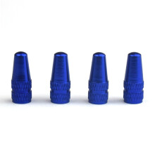 Aluminium ventieldopjes, 4-pack, blauwe doppen compatibel met Presta- en Franse ventielen, fietsbandhoezen, ventieldopjes, ventieldopje