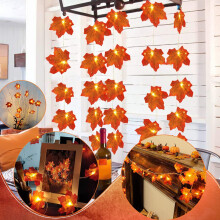 Luci a forma di foglia d'acero da 3 m, 20 luci a forma di foglia d'acero a LED - Foglie d'acero - per esterni, casa, Natale, Ringraziamento, decorazio
