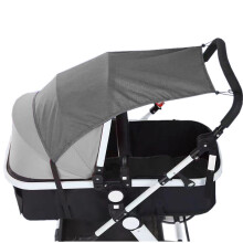 Universele hoes Origami Grey Zonbescherming, Weerbescherming voor autostoelen en kinderwagens (UV-bescherming SPF 40+, Universele pasvorm), Grijs