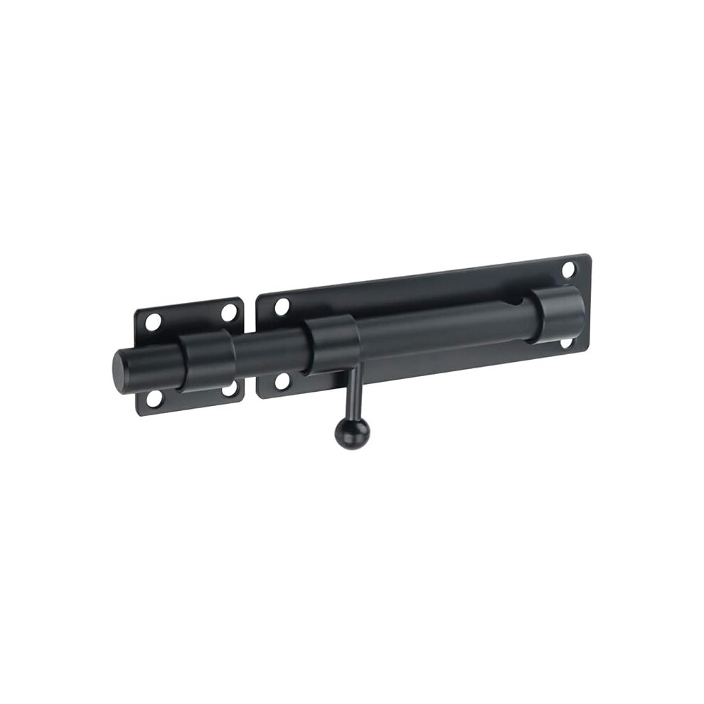 Sliding Bolt Door Latch Barrel Door Lock Exterior Door Lock With Padlock Hole, Matte Black Stainless Steel (Padlock Not Included) 9469042619969