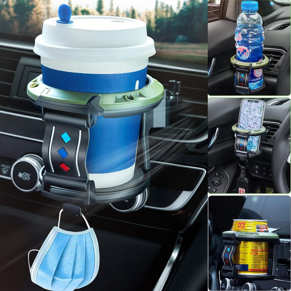 Car Cup Holder(Army ),Universal Drink Cup Holder,Multifunctional Car Cup Holder Bottle Holder Drink Holder Can Holder For Car Air Vent Green 9469042621207