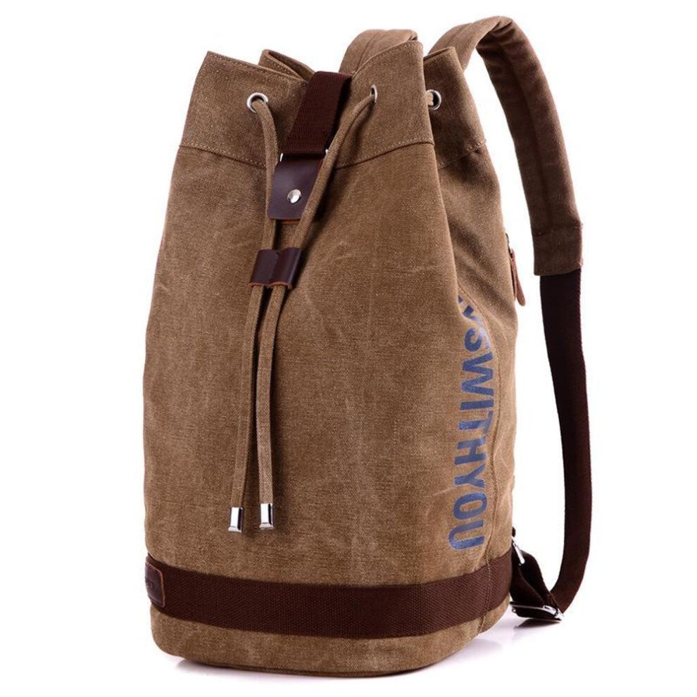 (D) Large Capacity Rucksack Man Travel Bag Mountaineering Backpack Male Luggage Canvas Bucket Shoulder Bags for Boys Men Backpacks