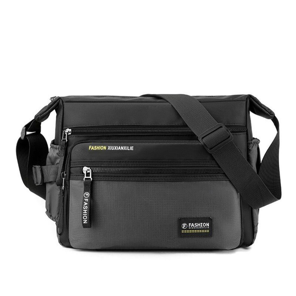 (gray) New Men Crossbody Bags Male Nylon Shoulder Bags Boy Messenger Bags Man Handbags for Travel Casual Large Bag