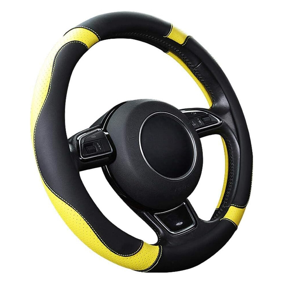 Car Steering Wheel Cover Microfiber Leather Steering Wheel Covers Universal 37-38Cm / 15" Non-Slip Breathable Durable 9469042624246