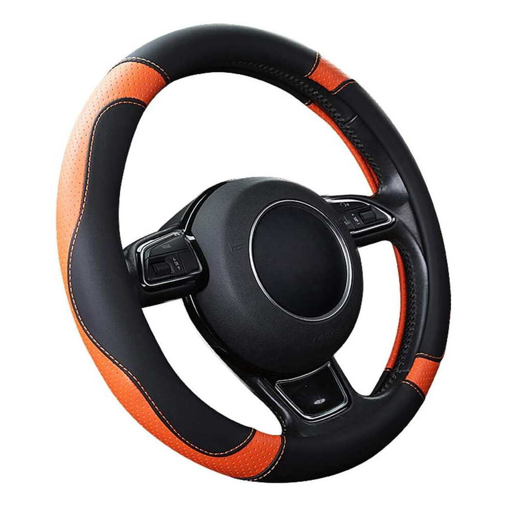 Car Steering Wheel Cover Microfiber Leather Steering Wheel Covers Universal 37-38Cm / 15" Non-Slip Breathable Durable 9469042624260