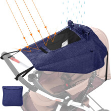 Parasole blu per passeggino, protezione solare per carrozzina, visiera parasole anti UV UPF50+ per passeggino