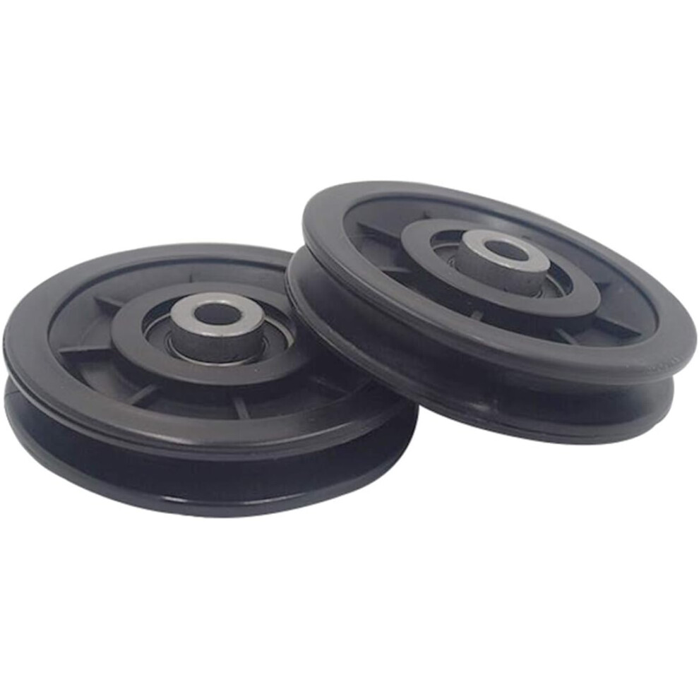 2Pcs-90Mm Bearing Nylon Pulley, Muscle Training Pulley, Universal Wheel For Cable Machine Gym Equipment Garage Door, Sliding Door Pulley 9469042625267