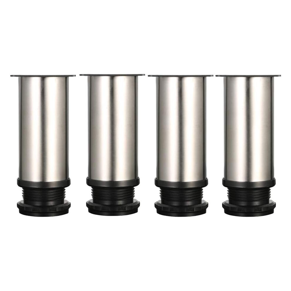4 Adjustable Feet 120Mm Height Thicken Cabinet Feet Table Legs Furniture Legs, Brushed Stainless Steel, Adjustable Height 0-15Mm Come With 9469042625892