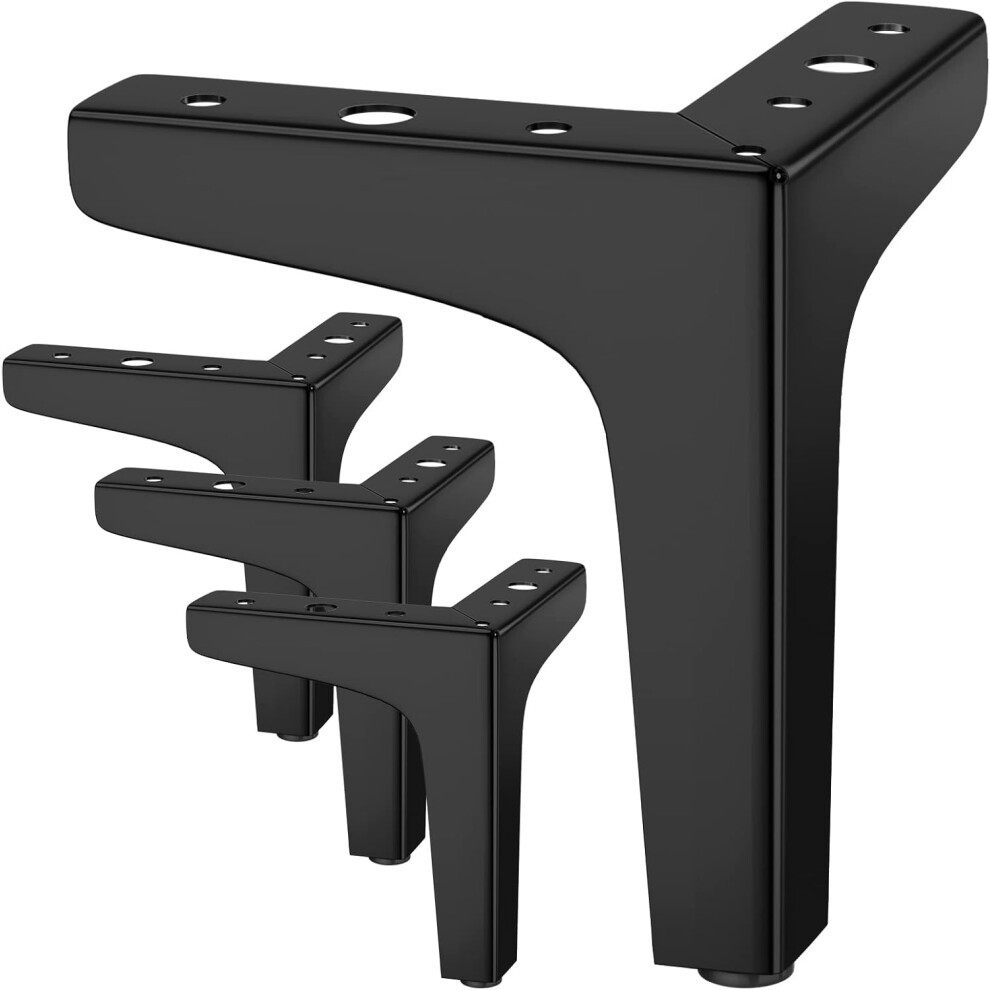 Set Of 4 Furniture Legs Load Up To 800 Kg, 10Cm Modern Metal Table Legs In Triangle Shape, Hairpin Furniture Legs For Cupboard, Sofa 9469042625854