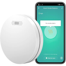 WiFi with Smart Wireless Fire Detector with Mute Function by App Test Alarm for Fire Warning