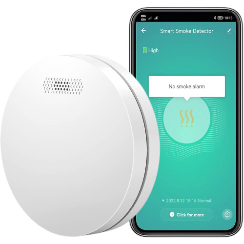 WiFi with Smart Wireless Fire Detector with Mute Function by App Test Alarm for Fire Warning
