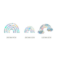 2 Pack Rainbow Diamond Window Clings, Bird Alert Glass Sticker, Anti-Collision Rainbow Suncatcher Film