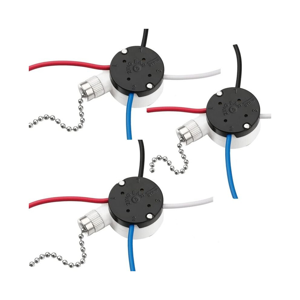 Pack 3 Speed 4 Wire Pull Chain Switch For Ceiling Fan 9469042627827