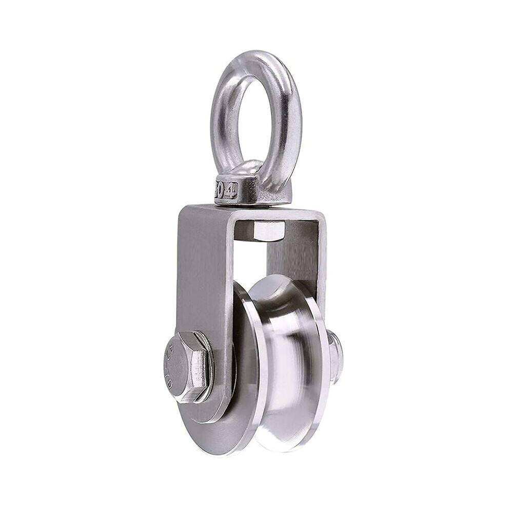 500Kg Lifting Pulley With 2 Bearings, Wire Rope Pulley, 48Mm 304 Stainless Steel Pulley 9469042627896