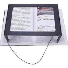 L?mpara de lectura con lupa (270x205x110 mm) con 4 LED para personas con discapacidad visual, personas mayores, trabajadores de alcantarillado, etc.