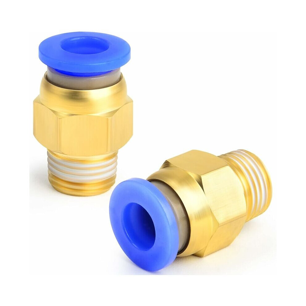 2 Pcs 6Mm Tube Od X 1/8 Bsp Male Straight Push To Connect Fittings (Pc6-01) 9469042628794