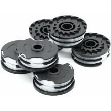 6x Replacement Spools for Parkside/LIDL PRTA 20-Li A1/B2/C3 and PRT 550 A1/A3, 1.6mm Nylon Line, 2x4m per spool