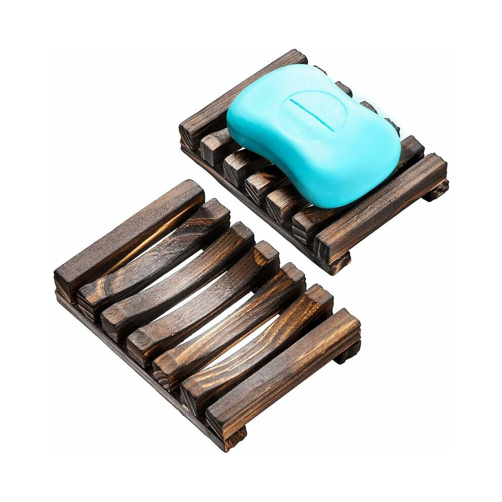 2 Pcs Wooden Soap Dish Soap Holder Soap Dish for Bathroom Shower Rectangular Sink Drainer Craft for Soap-image-OPC-PG5R9SC-NEW