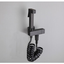 Bidet Sprayer (Black)- Toilet Bathroom Bidet Wall Mounted Bidet Sprayer Brass Bidet Faucets Toilet Cold Water Bidet Toilet Sprayer