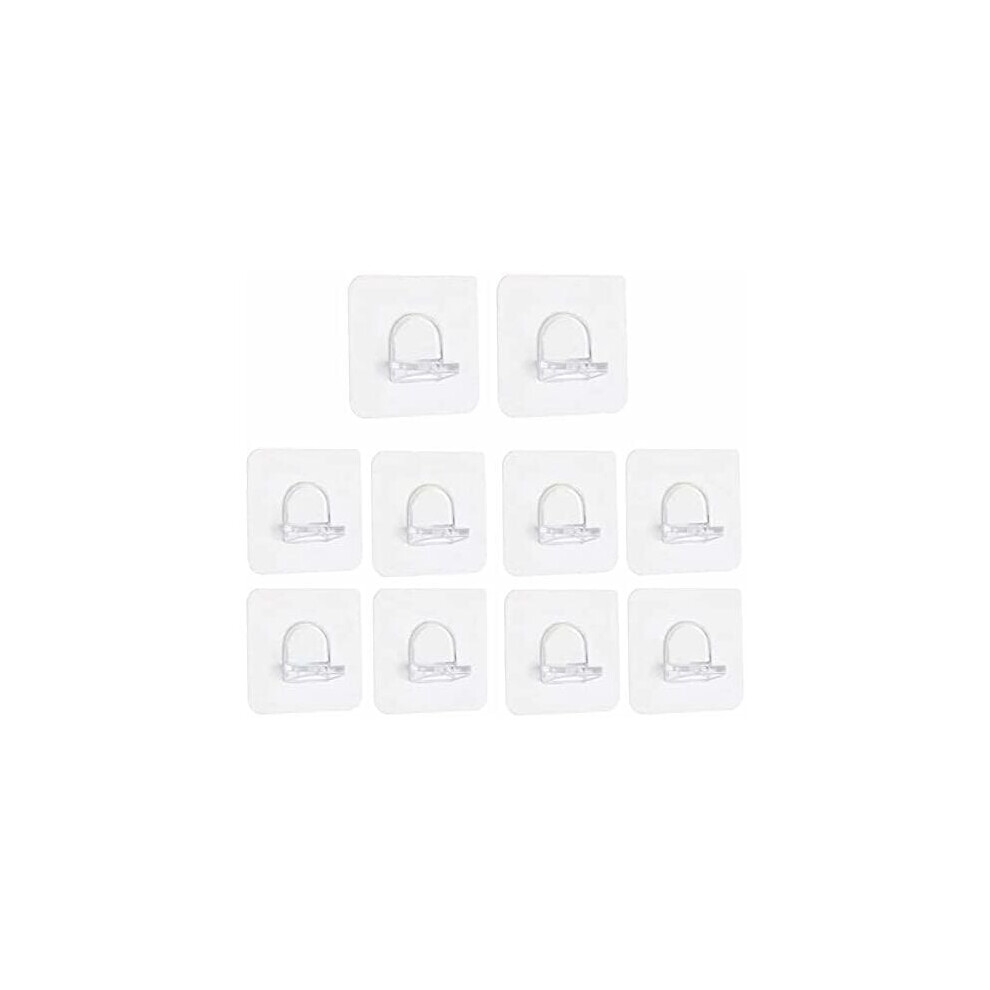 12 Pack Self Adhesive Plastic Shelf Brackets For Cabinet - Clear - No Drilling 9469042632432