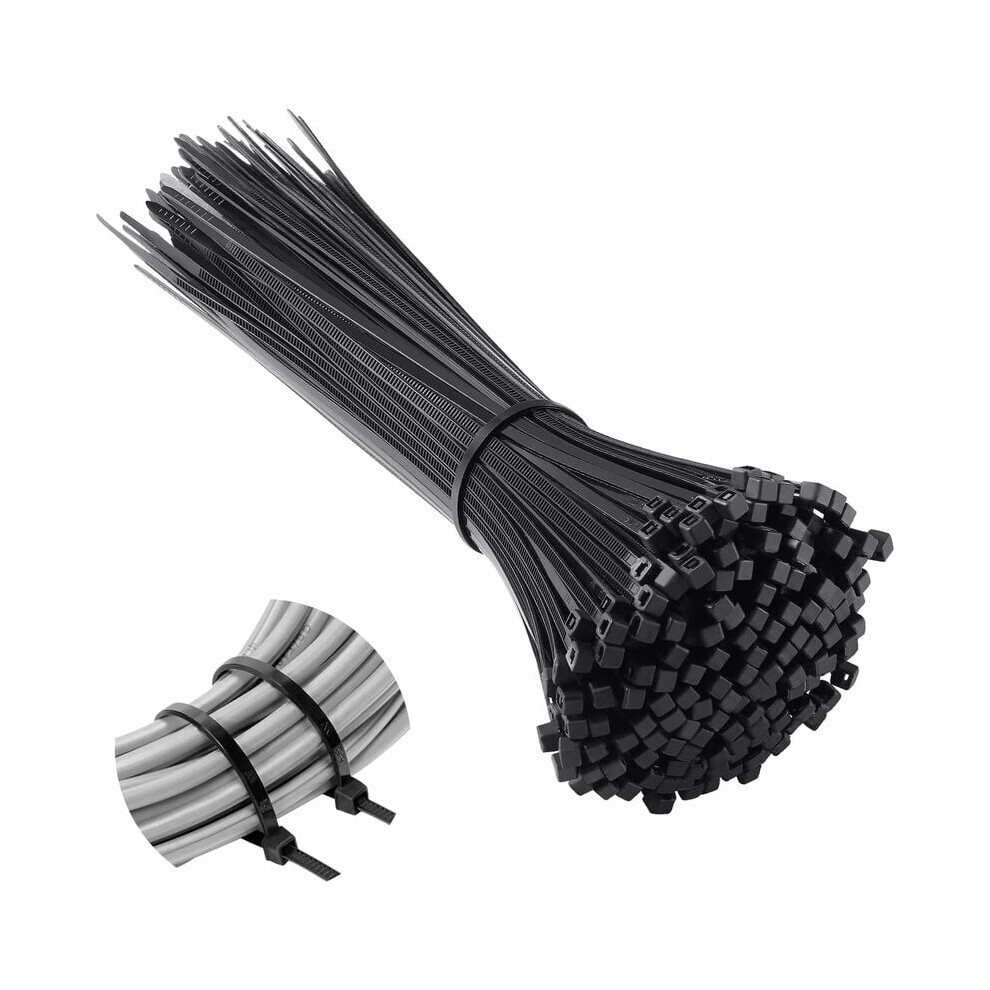 (Black) 500 Pcs 200Mm X 3.2Mm Cable Ties, Special Cable Ties, Nylon Cable Ties, 200Mm Cable Ties. 9469042633385
