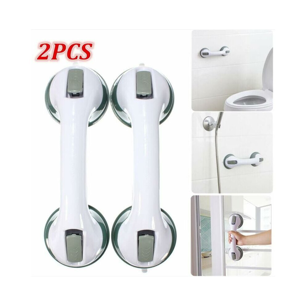 Lifeasy Green Shower Handle Bathroom Grab Bars Shower Handle With Strong Suction Cup Safety Handle Handrail For Disabled Elderly Bathroom Bathtub Shower Toilet
