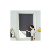 (116x120Cm Dark Grey Blackout Curtains) Heat Insulating Suction Cup Blinds for Sun Reflective Beam Ceiling Windows