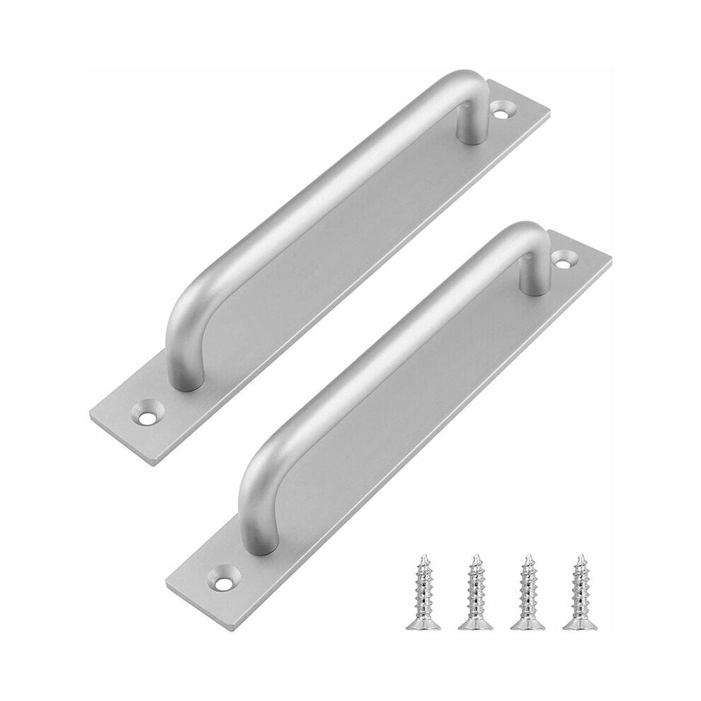 2Pcs Silver Sliding Barn Door Handle 192Mm Pulls For Furniture Cabinets Cupboards 9469042641403