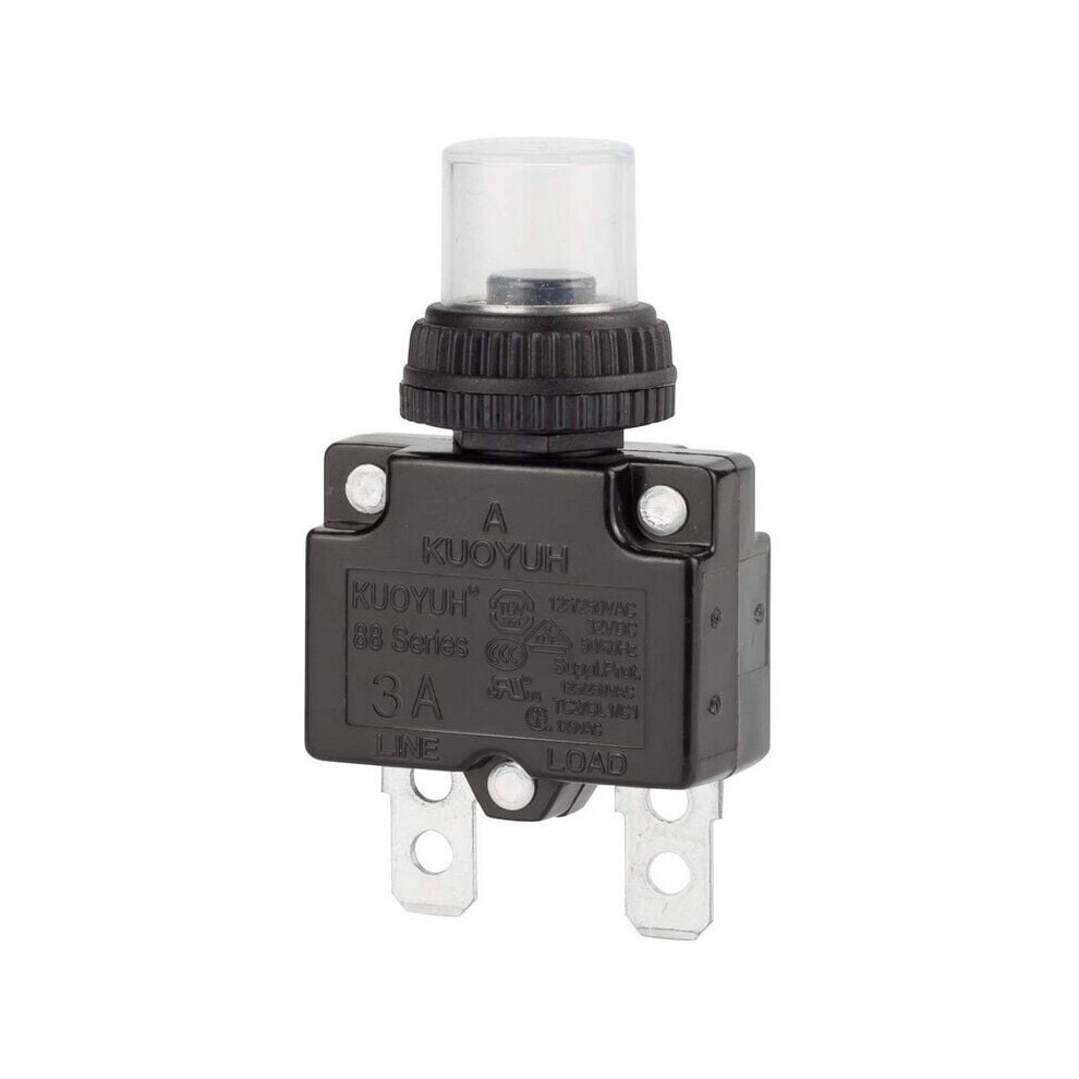 125-250V Ac 50V Dc (10A) Monobloc Circuit Breaker Thermal Reset Switch, Current Overload Protection Push Button Circuit Breaker 9469042641212