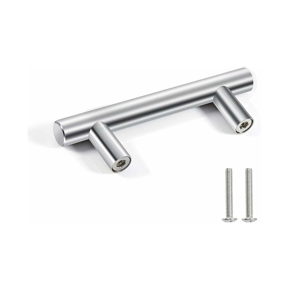 10X Handles - Silver And 160Mm Center Distance Stainless Steel Door Handles Furniture Cupboard With Screws 9469042642103