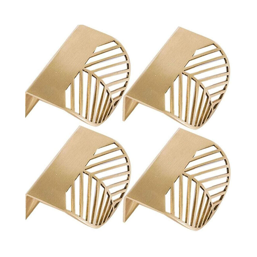 Photos - Other for Repair 4 Pcs Leaf Shape Drawer Handle 60mm Solid Brass Furniture Handles for Living Room Kitchen Bedroom with Screws