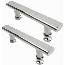2x Edelstahl Duschtürgriff Chrom 145mm Türgriff für Bad Küche
