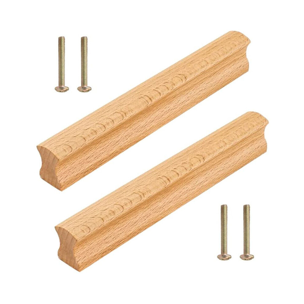2 Pieces 128Mm Wooden Cabinet Handle Furniture Drawer Pull Handle With Screws 9469042642196