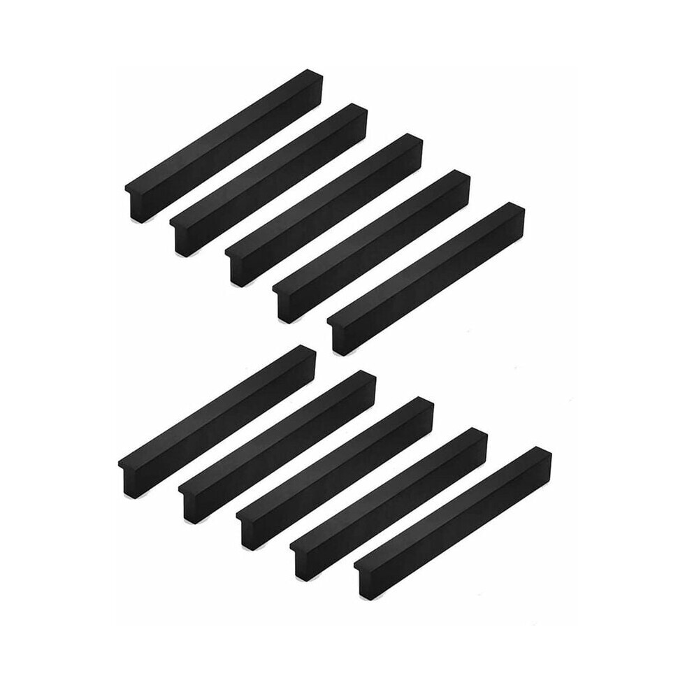 10X Black Furniture Cabinet Handles Center Distance 128Mm Drawer Door Handles With Screws 9469042642370