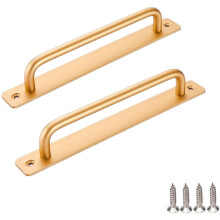 2 Pack Handles - 128mm Aluminum Alloy Barn Door Handle for Drawer Cabinet with Screws