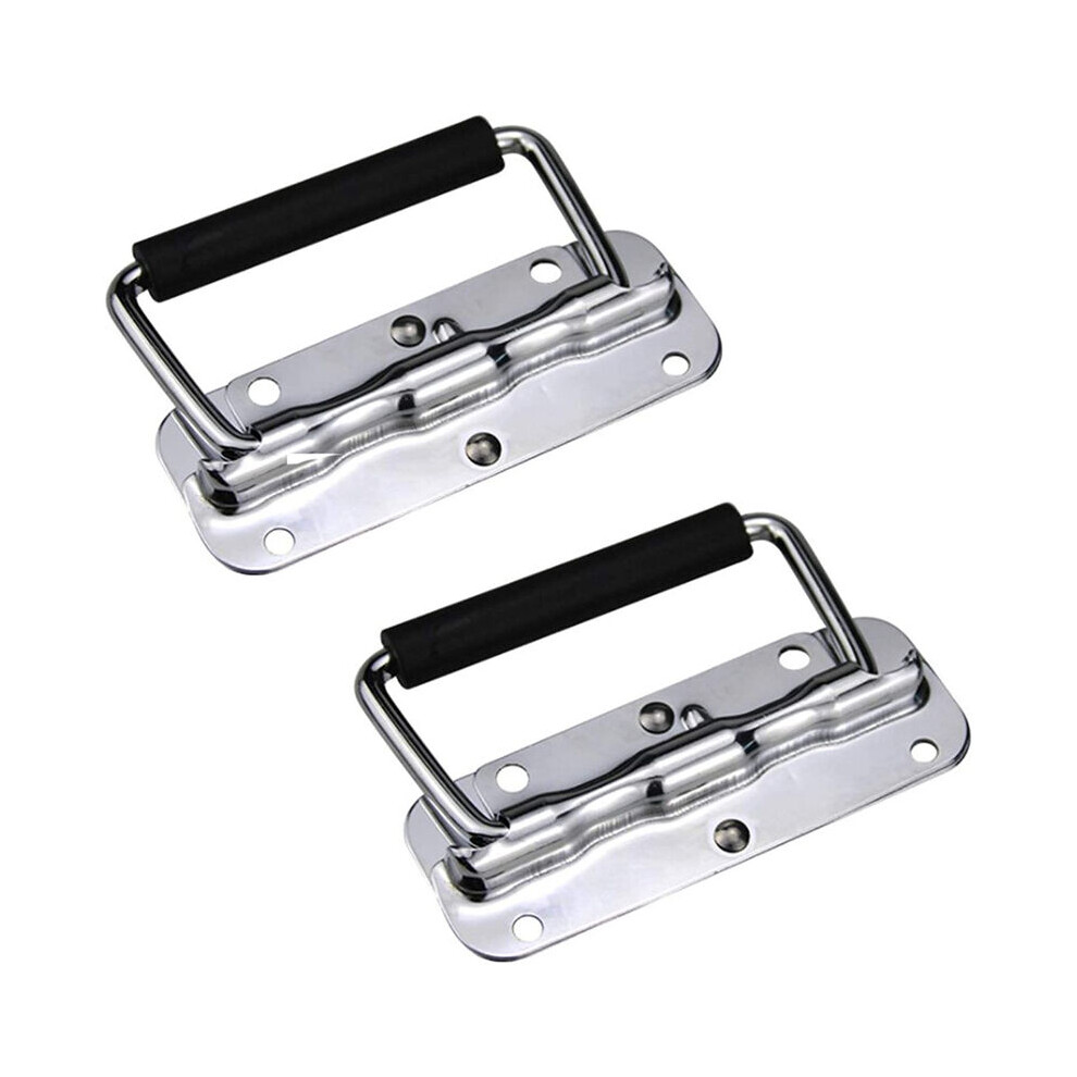 2 Pcs Folding Handles 120Mm Stainless Steel Recessed Pull Handle For Flight Case Toolbox 9469042642721