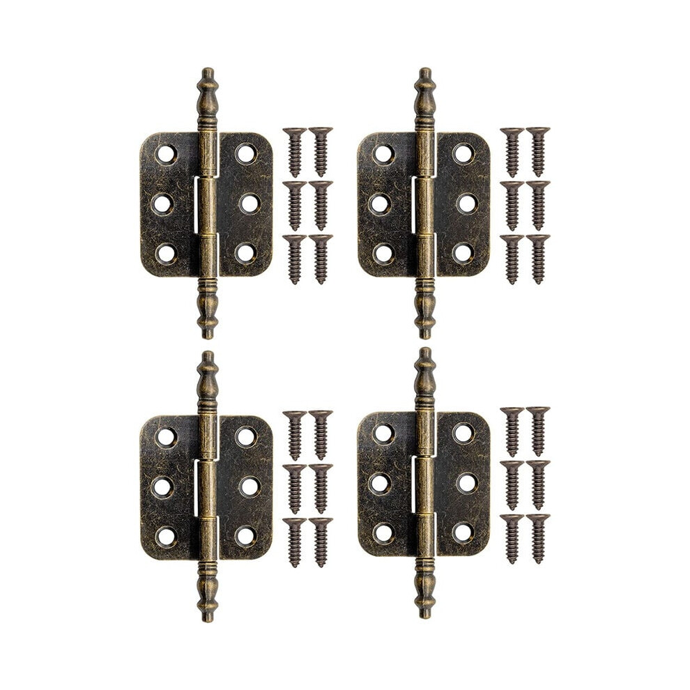 4Pcs Bronze Cabinet Folding Hinges Iron Hinges For Drawer Boxes 70X35mm With Screws 9469042642981