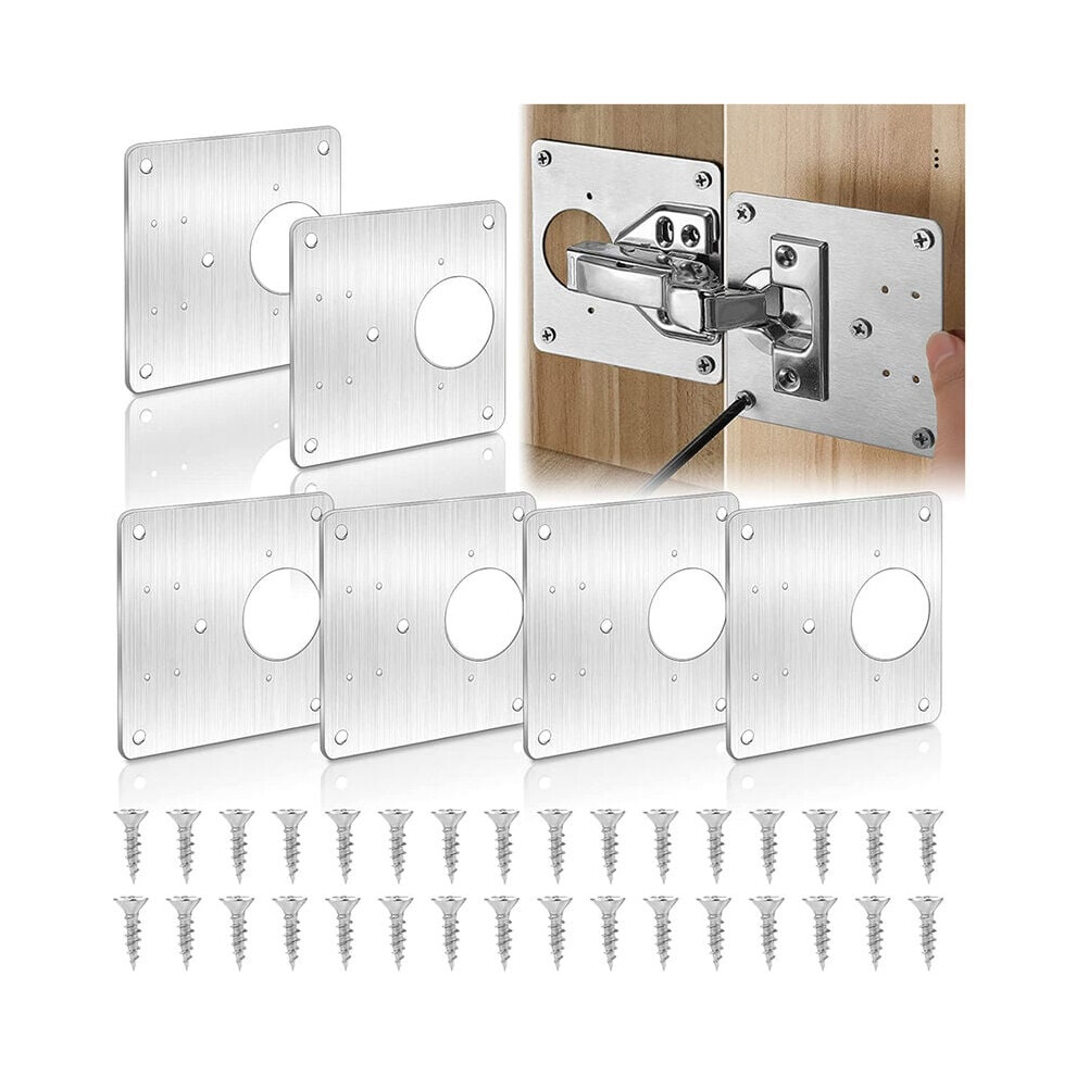 Photos - Other for Repair 6 Pcs Stainless Steel Hinge Repair Plate Hinge Repair Kit for Wood Furniture Shelves