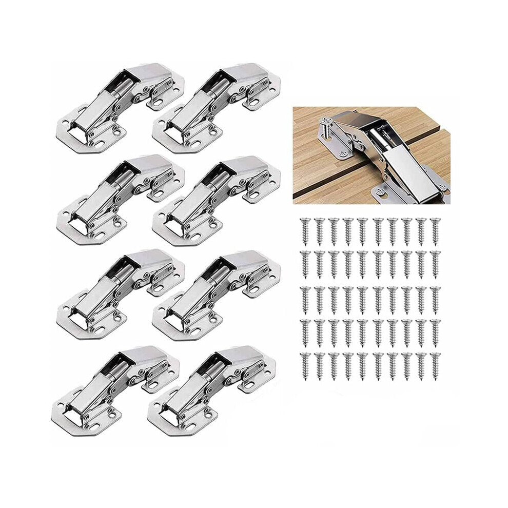 8Pcs 90 Degree Cabinet Door Hinge Invisible Hinge For Cabinets Windows Wooden Furniture Match Screws 9469042643056
