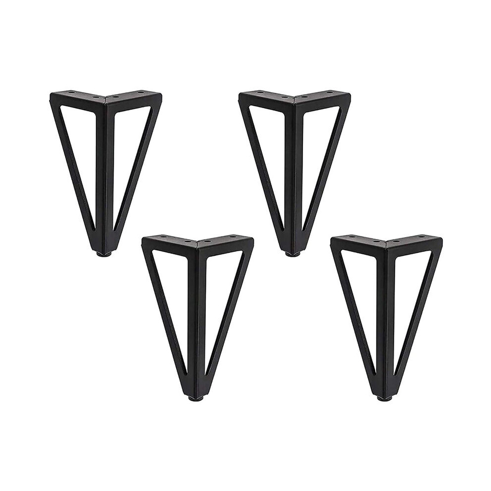 4X Black Metal Table Legs Triangle 15Cm Modern Style Furniture Legs For Cabinets Sofas Bed 9469042643230