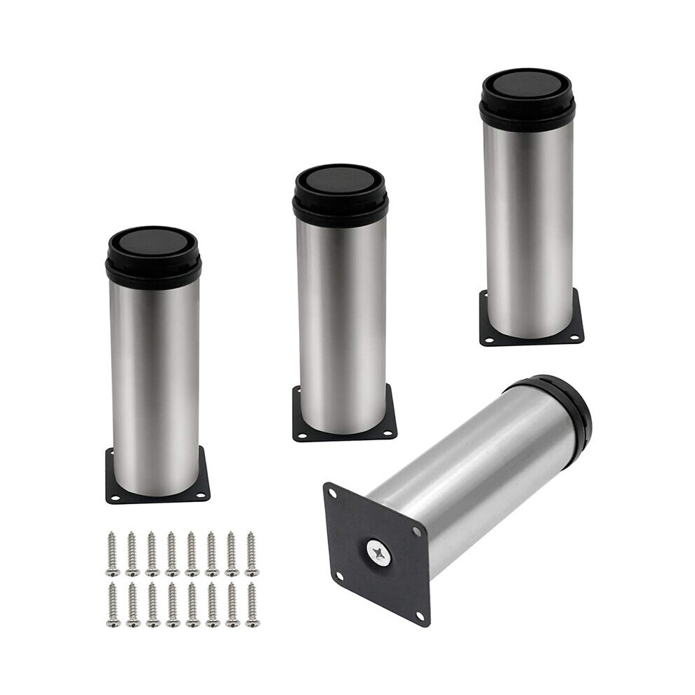 4 Pcs Adjustable Furniture Legs 10Cm Metal Feet For Table Chair Cabinet Bed With Screws 9469042643384
