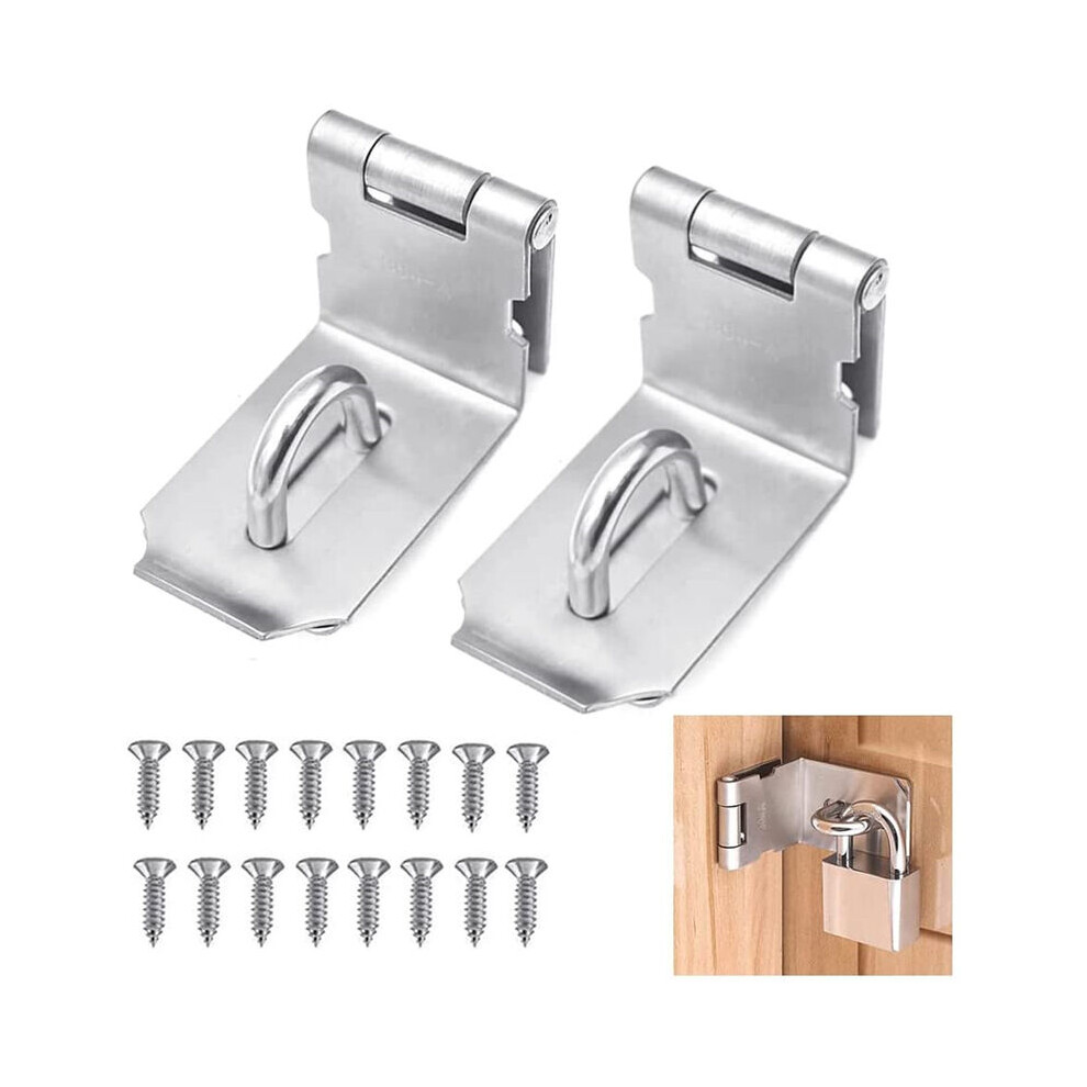 Photos - Door Lock 2x Stainless Steel Door Padlock Right Angle Door Buckle with Screws for Window Cabinet Garage